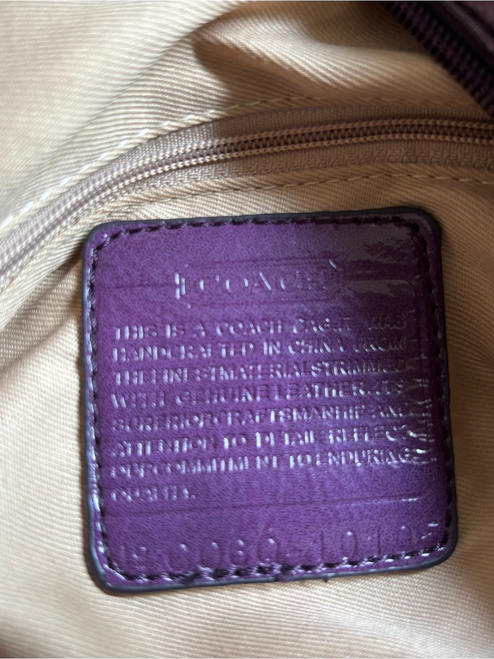 Coach 2008 Ergo Plum Purple Pleated Patent Leather Satchel Bag 10105 Y2K - Picture 5 of 8